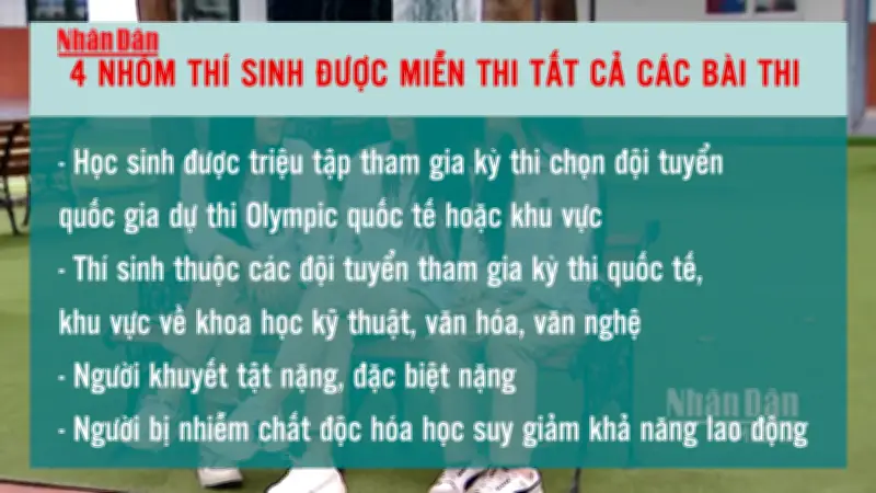 Bộ Giáo dục công bố quy chế thi tốt nghiệp THPT 2026: 4 nhóm thí sinh được miễn thi