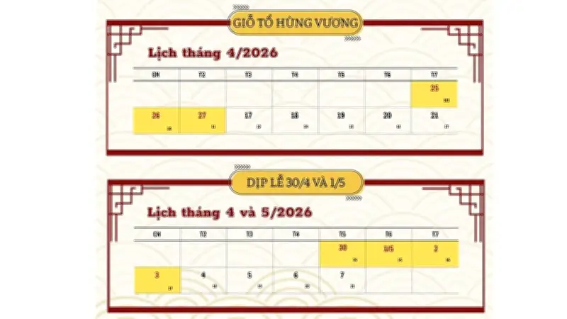 Bộ Nội vụ khẳng định không thay đổi lịch nghỉ lễ 2026, dập tắt kỳ vọng nghỉ 9 ngày