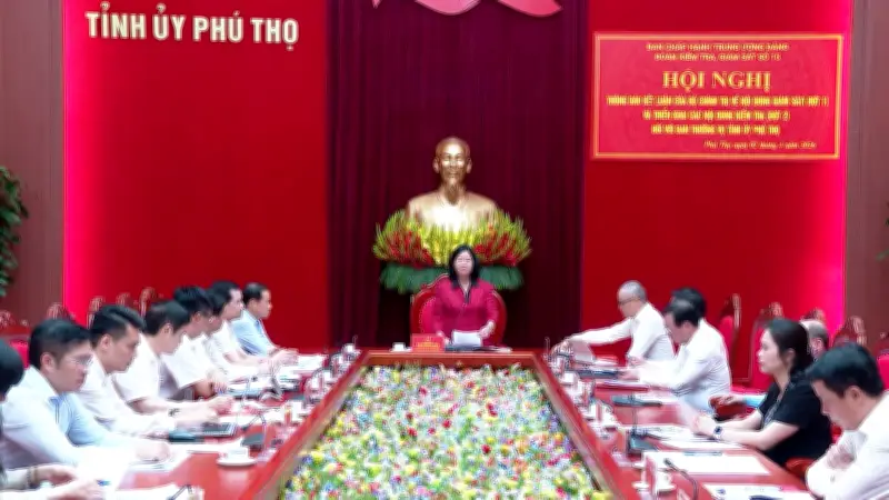 Ban Thường vụ Tỉnh ủy Phú Thọ nhận kết luận kiểm tra, giám sát đợt 1