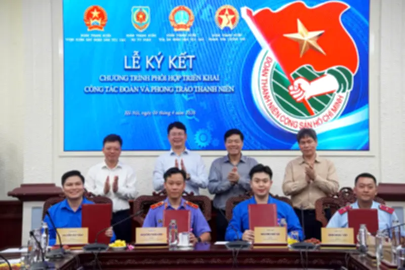 Bốn Cơ Quan Nội Chính Ký Kết Chương Trình Phối Hợp Công Tác Đoàn Giai Đoạn 2026-2030