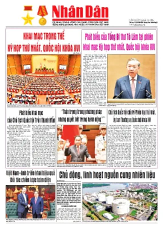Báo Nhân Dân số 25709: Tin tức chính trị, kinh tế, xã hội nổi bật trong ngày