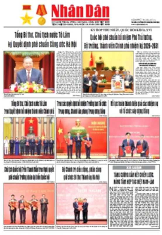 Báo Nhân Dân số 25711: Đẩy mạnh công nghiệp hóa, hiện đại hóa đất nước