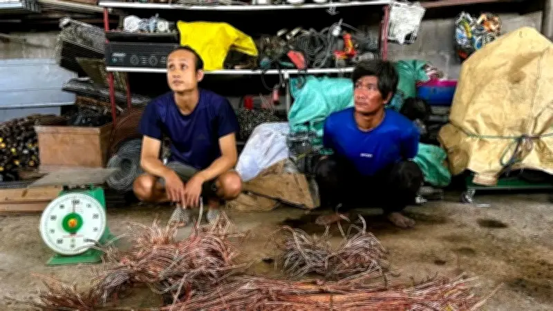 Bắt giữ hai đối tượng trộm dây điện cao tốc, thu giữ hàng trăm kg tang vật