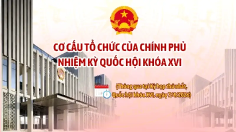 Cơ cấu tổ chức Chính phủ nhiệm kỳ Quốc hội khóa XVI được công bố chính thức