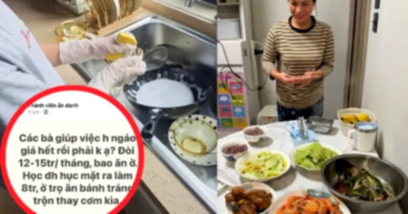 Cư dân mạng tranh cãi về mức lương 12-15 triệu của người giúp việc so với sinh viên mới ra trường