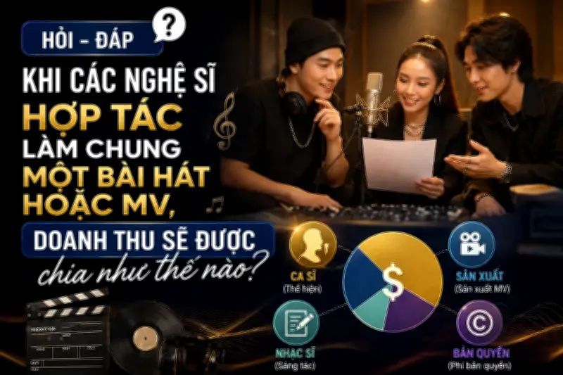 Cách phân chia doanh thu khi nghệ sĩ hợp tác làm MV hoặc bài hát