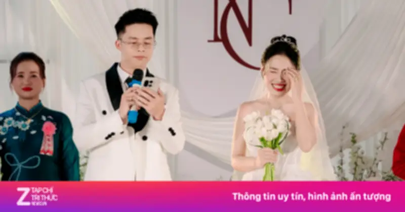 Chú rể Trung Quốc gây bất ngờ khi phát biểu bằng tiếng Việt trong lễ cưới