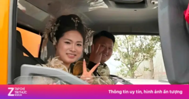 Chú rể Trung Quốc rước dâu bằng đoàn xe hút bể phốt, tự hào về nghề nghiệp gia đình