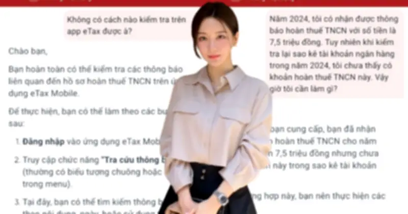 Chưa nhận tiền hoàn thuế TNCN dù có thông báo? Hướng dẫn chi tiết từ eTax