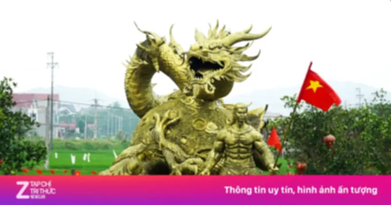 Chàng trai Bắc Ninh làm tượng 'Cội nguồn' 25 tấn dịp Giỗ tổ Hùng Vương