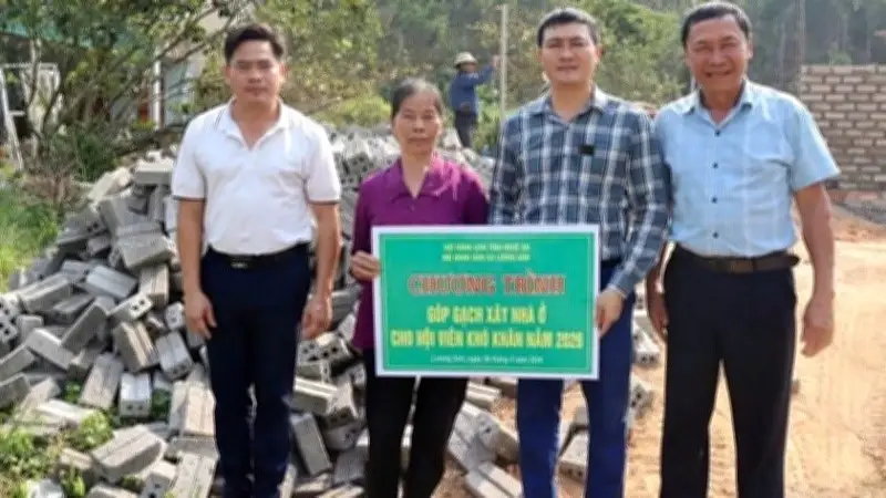 Chương trình 'Viên gạch nghĩa tình' tại Nghệ An: Lan tỏa tinh thần đoàn kết, xây dựng mái ấm cho hộ nghèo