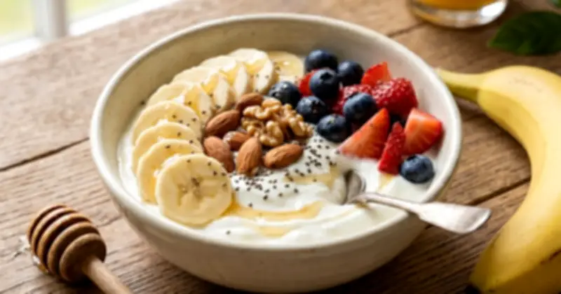 Chuối và sữa chua: Bộ đôi bữa sáng giúp tràn đầy năng lượng