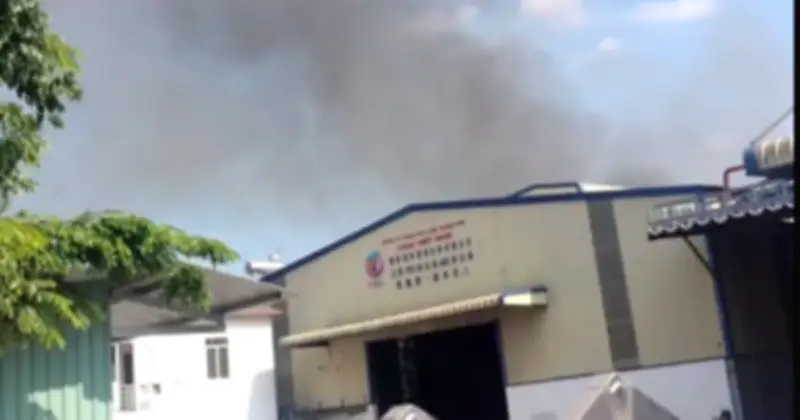 Cháy lớn tại nhà xưởng chế biến mùn cưa ở TP.HCM, ba người bị thương