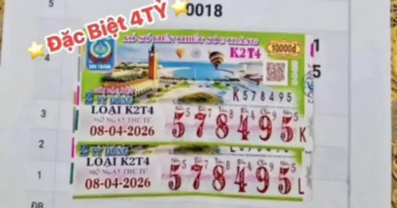 Cần Thơ: Người đàn ông trúng độc đắc 2 tờ vé số, nhận thưởng 4 tỉ đồng