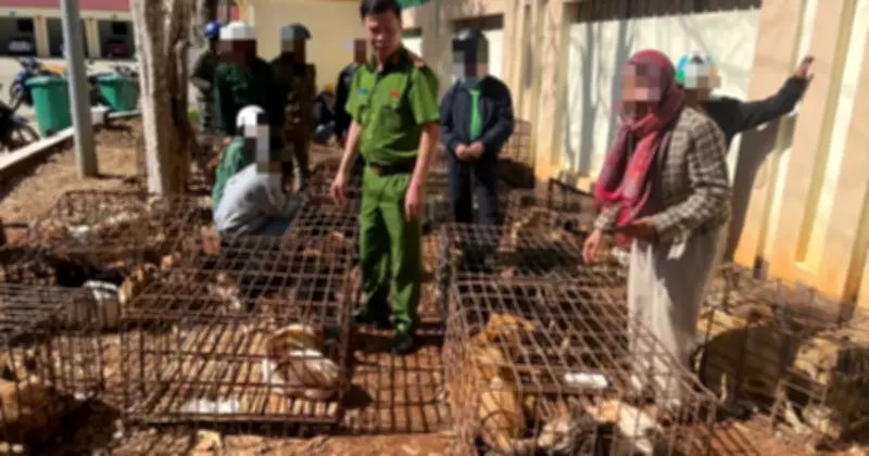 Công an Đắk Lắk khởi tố, bắt tạm giam 2 đối tượng trộm chó với 70 con trong lồng sắt