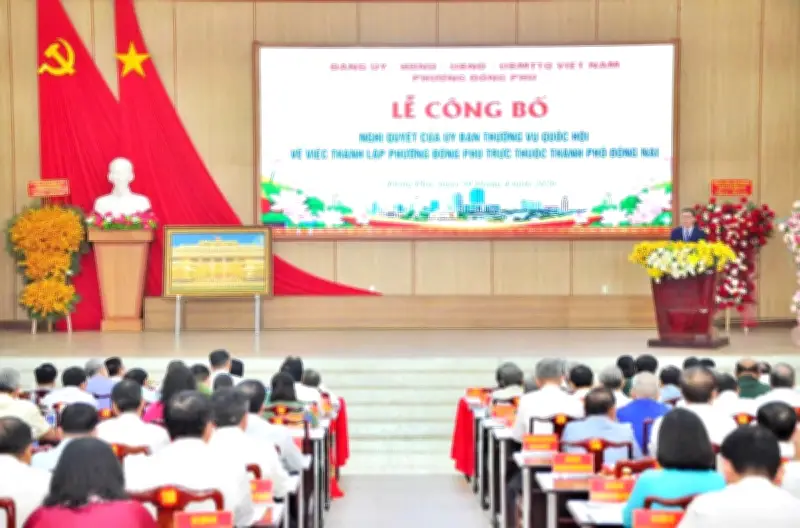 Công bố thành lập 10 phường mới thuộc thành phố Đồng Nai