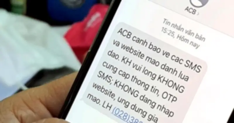 Cảnh báo lừa đảo giả mạo Vietcombank qua SMS tại Ninh Bình
