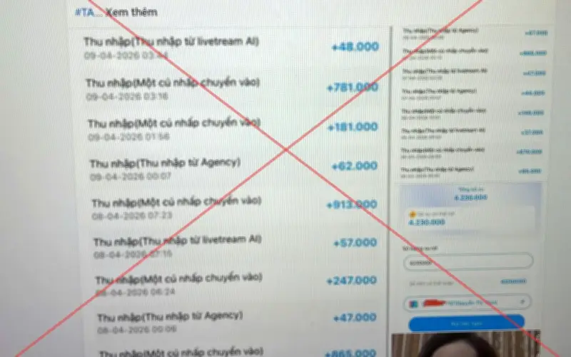 Cảnh báo lừa đảo kiếm tiền qua livestream và sàn thương mại điện tử tại Phú Thọ