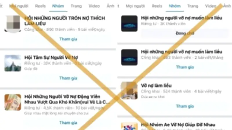 Cảnh báo nguy cơ tội phạm từ các hội nhóm 'tín dụng đen' trên mạng xã hội