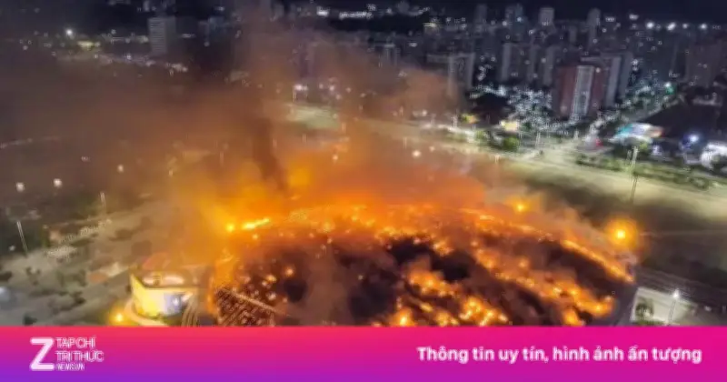 Cảnh Tượng San Olympic Brazil Bị Biển Lửa Bao Trùm Gây Chấn Động