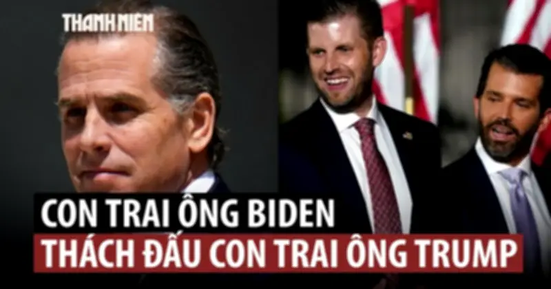 Con trai ông Biden thách con trai ông Trump thượng đài đối đầu trực tiếp