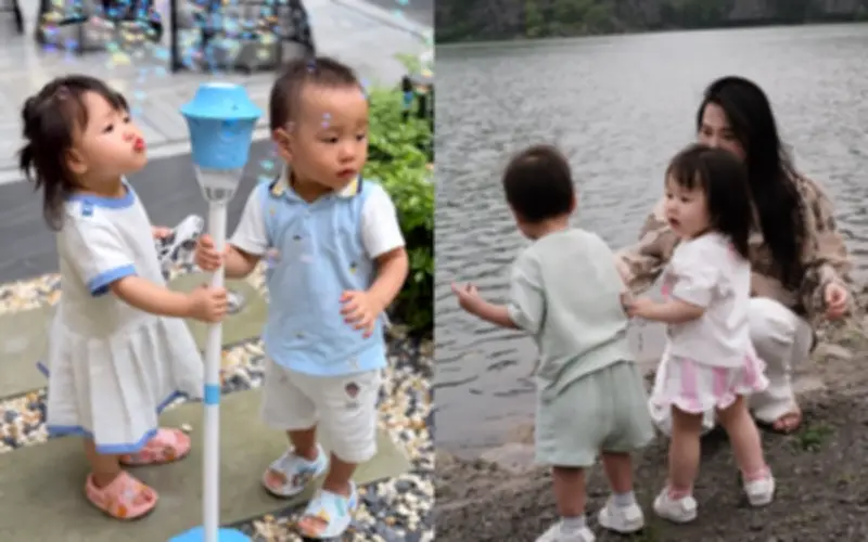 Con trai Phương Oanh chiều em gái song sinh hết mực