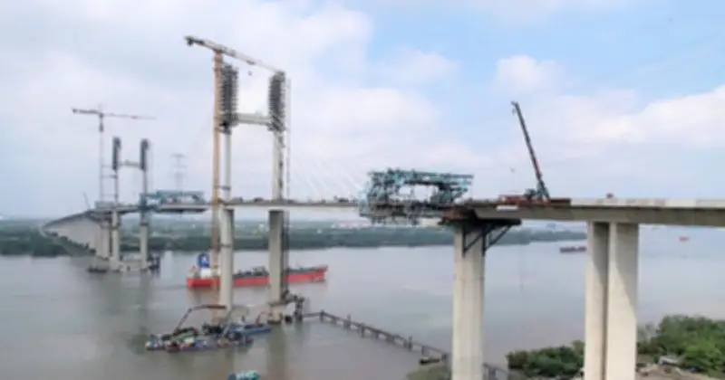 Cầu Phước Khánh trên cao tốc Bến Lức - Long Thành đã hoàn thành hơn 96% khối lượng