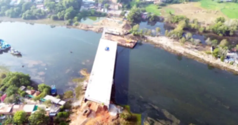 Cầu Văn Thánh bắc qua sông Cà Ty chậm tiến độ do vướng mặt bằng, nhiều hộ dân chưa đồng thuận