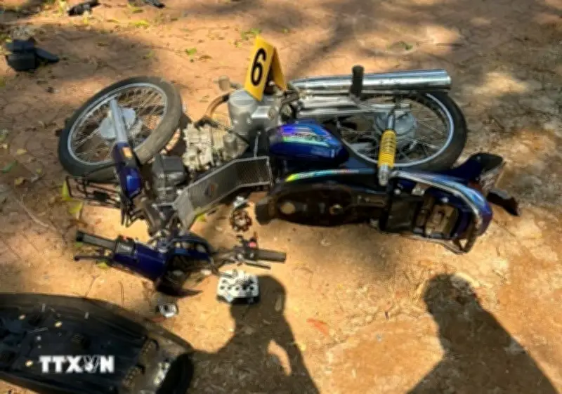 Gia Lai: Xe máy chở 3 đâm gốc cây, 2 người tử vong thương tâm