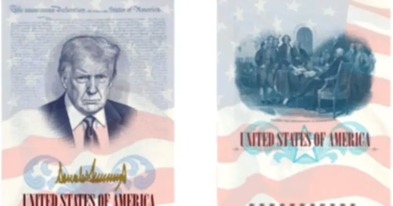 Hộ chiếu Mỹ phiên bản giới hạn in hình Tổng thống Donald Trump