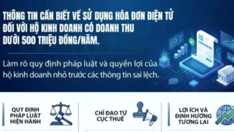 Hộ kinh doanh dưới 500 triệu đồng: Hướng dẫn chi tiết về sử dụng hóa đơn điện tử