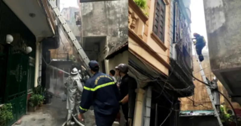 Hà Nội: Cháy nhà trong ngõ sâu ở Ba Đình, lực lượng cứu hộ kịp thời giải cứu người mắc kẹt