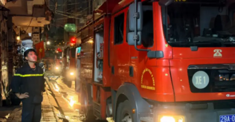 Hà Nội: Hỏa hoạn bùng phát tại nhà 5 tầng ở phường Hồng Hà, 5 người được giải cứu