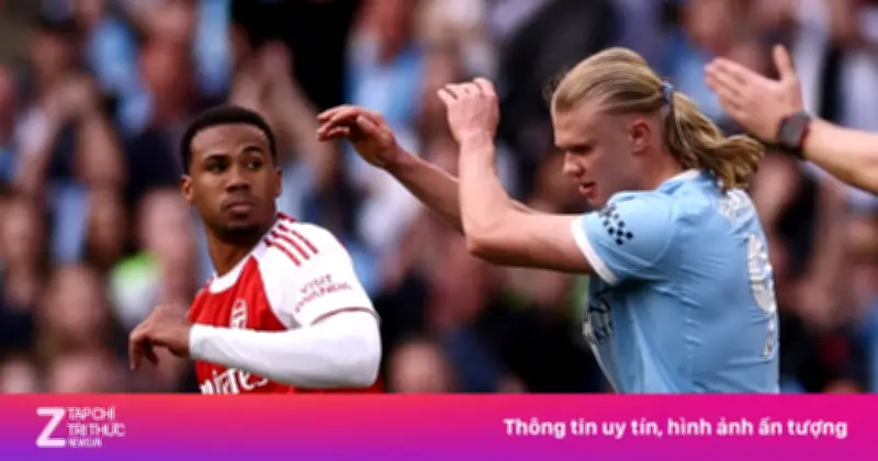 Haaland Phản Pháo Sau Pha Tranh Cãi Của Gabriel Trong Trận Man City Thắng Arsenal