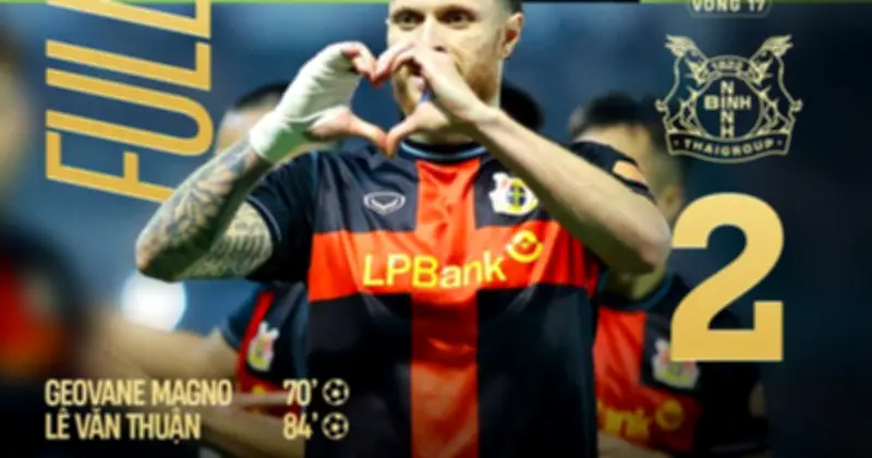 HAGL thắng thế nhưng để Ninh Bình lội ngược dòng với siêu phẩm Văn Thuận