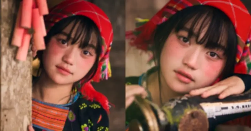 Hai bạn trẻ Hà Nội gây sốt với bộ ảnh cô bé H'Mông ở Tà Xùa