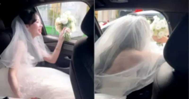 Hai cô dâu đổi hoa cưới trên đường để hóa giải điều không may