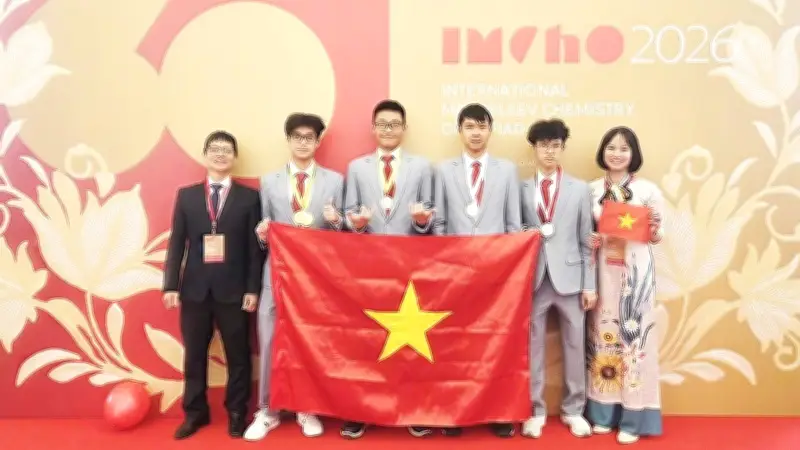 Học sinh Việt Nam giành 2 Huy chương vàng, 2 bạc tại Olympic Hóa học