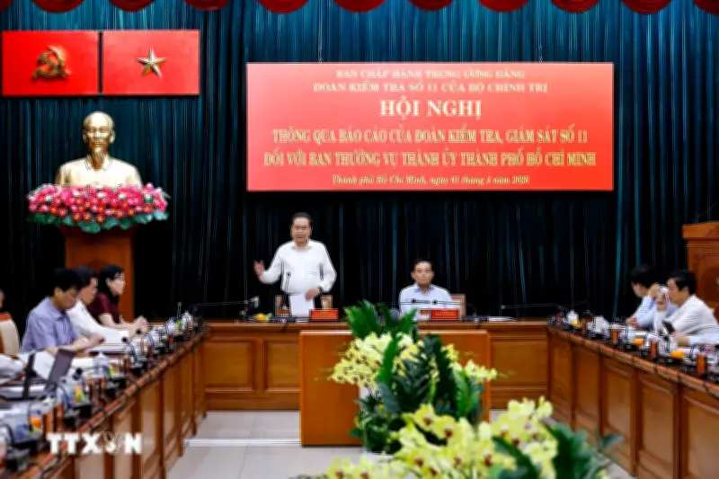 Hội nghị kiểm tra, giám sát đối với Ban Thường vụ Thành ủy TP.HCM