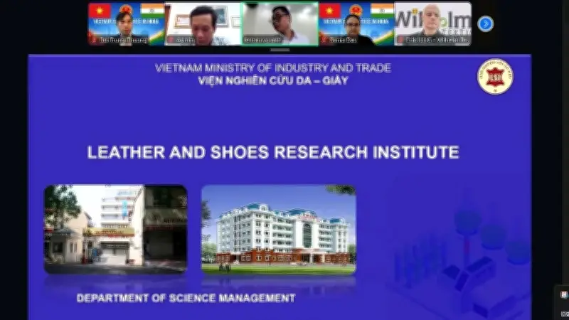 Hội thảo trực tuyến định hình tương lai hợp tác da giày Việt Nam - Ấn Độ