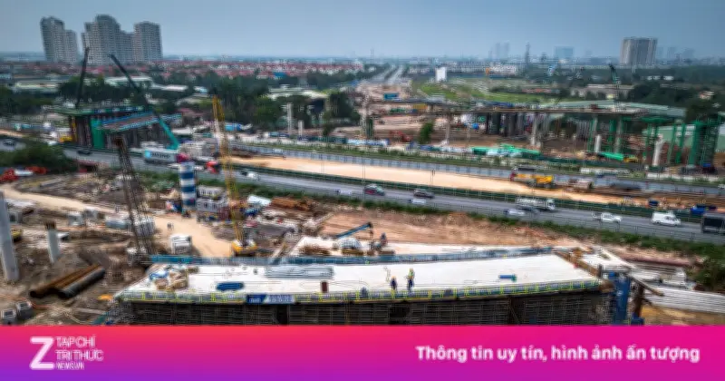 Hình Hài 'Siêu Nút Giao' 2.384 Tỷ Đồng Trên Đại Lộ Thăng Long Dần Hiện Rõ