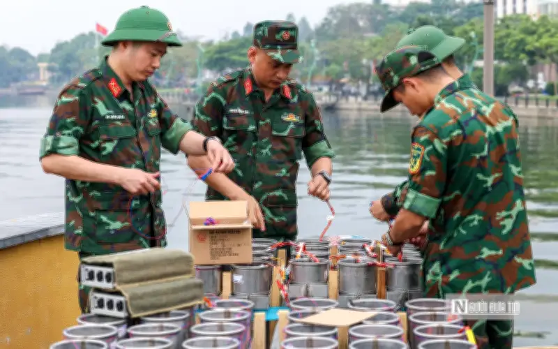 Hoàn tất chuẩn bị pháo hoa Giỗ Tổ Hùng Vương 2026 tại Phú Thọ