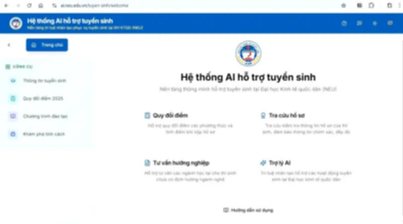 Đại học Kinh tế Quốc dân triển khai AI hỗ trợ tuyển sinh, tăng chỉ tiêu năm 2026