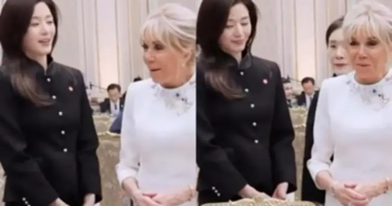 Jun Ji Hyun tỏa sáng tại tiệc trưa ngoại giao Hàn Quốc - Pháp ở Nhà Xanh