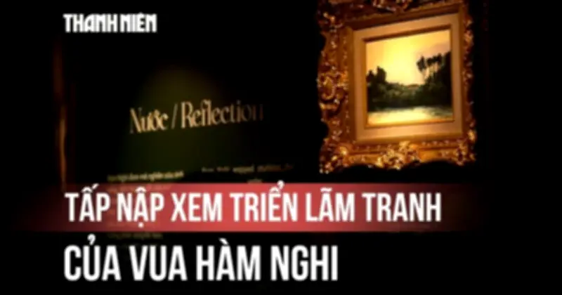 Khách Hà Nội tập nập xem triển lãm tranh của vua Hàm Nghi lúc bị lưu đày
