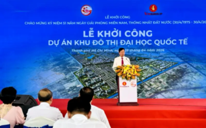 Khởi công Khu đô thị Đại học quốc tế 880ha chào mừng 51 năm thống nhất