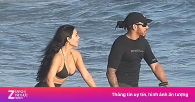 Kim Kardashian và Lewis Hamilton tình tứ bên bờ biển Malibu