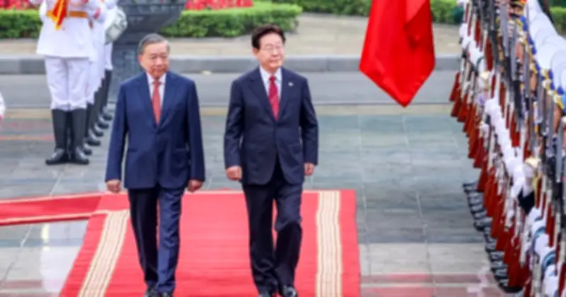 Lễ đón Tổng thống Hàn Quốc Lee Jae Myung thăm cấp nhà nước Việt Nam