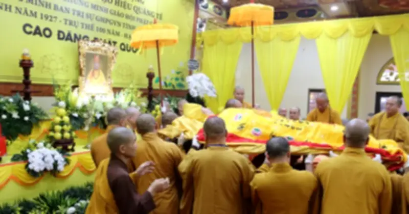 Lễ nhập kim quan Trưởng lão hòa thượng Thích Thanh Dục được cử hành trang nghiêm tại Hưng Yên