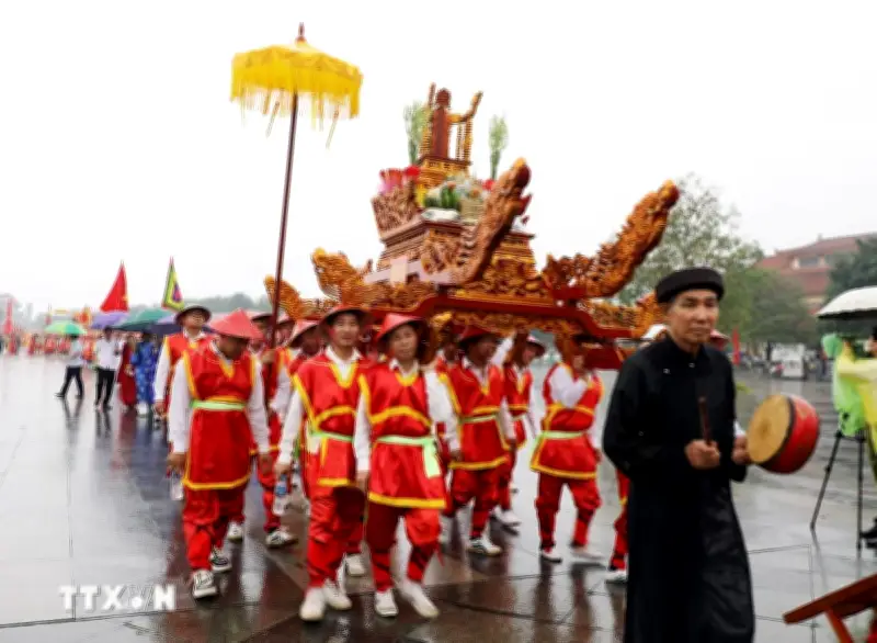 Lễ rước kiệu trang trọng về Khu di tích lịch sử quốc gia đặc biệt Đền Hùng